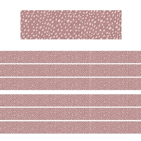 Teacher Created Resources Classroom Cottage Vintage Rose Dots Straight Border Trim, 72PK 7181
